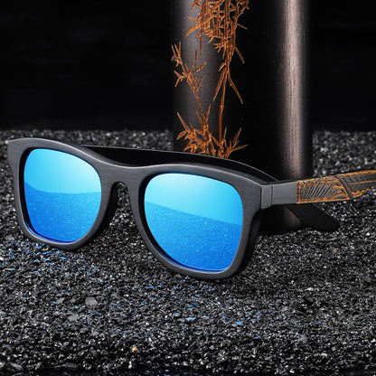 Lunettes solaires en bambou noir