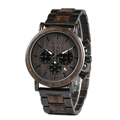 Montre Chronographe Homme en bambou
