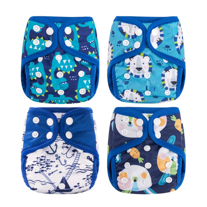 Couches lavables pour bébé "Happy Flute" - par 4