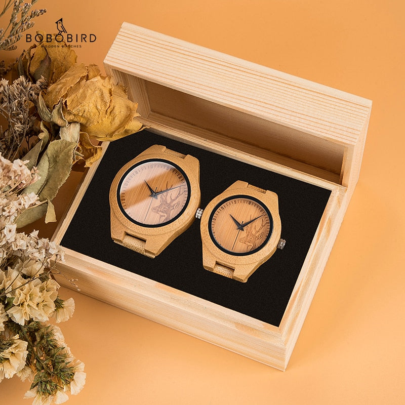 Coffret montres en bambou "Kiko" - 2 montres