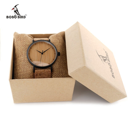 Montre écologique en bambou et liège