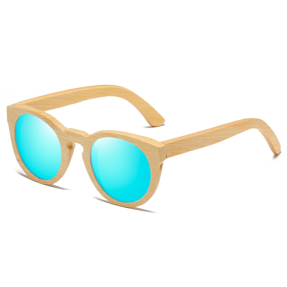 Round natural bamboo sunglasses (women)