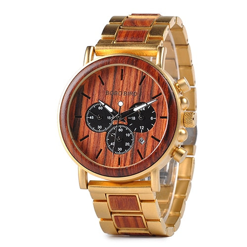 Montre Chronographe Homme en bambou